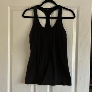 Lululemon black racer back tank size 8